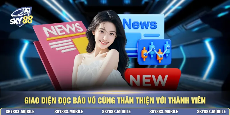 Giao diện đọc báo vô cùng thân thiện với thành viên
